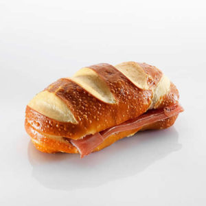 Lye Bread Roll with Dry-Cured Ham